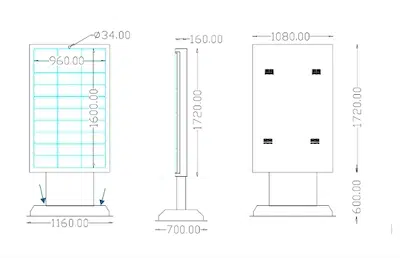 Led mainosnaytto mitat